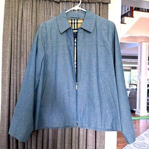Women’s Blue Burberry Jacket. Size Medium.